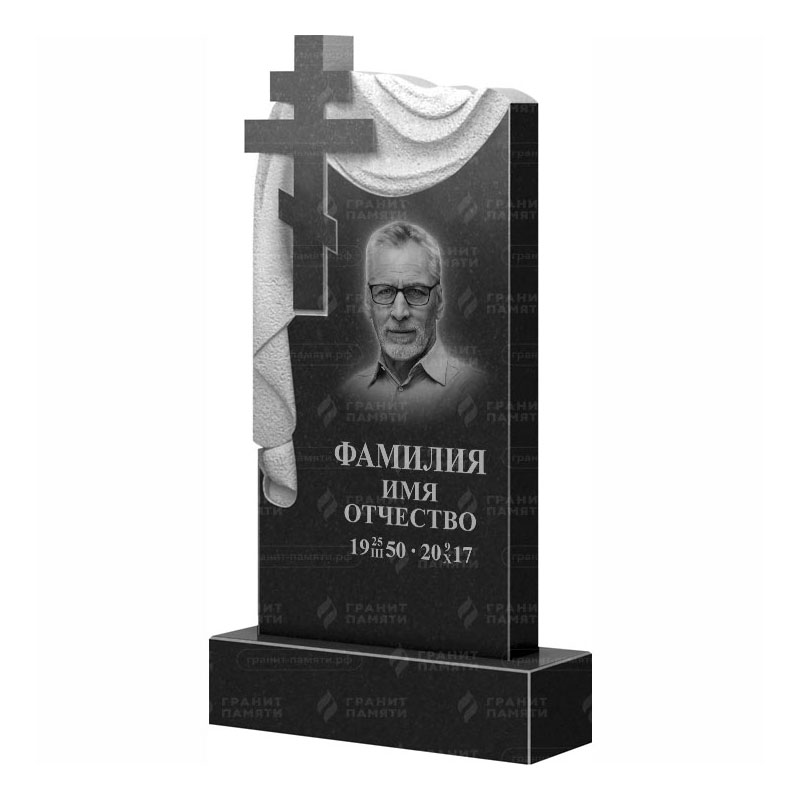 Памятники из гранита с крестом в Нижнекамске | Гранитный памятник ФГ-085
