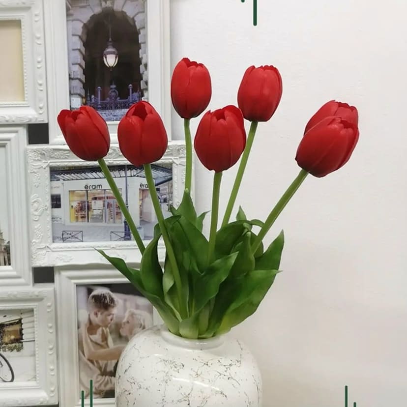 Искусственные цветы в Нижнекамске | Цветы искусственные «Тюльпаны», красные, букет