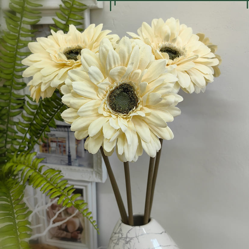 Искусственные цветы в Нижнекамске | Цветок искусственный «Гербера», молочно-персиковая, одиночный