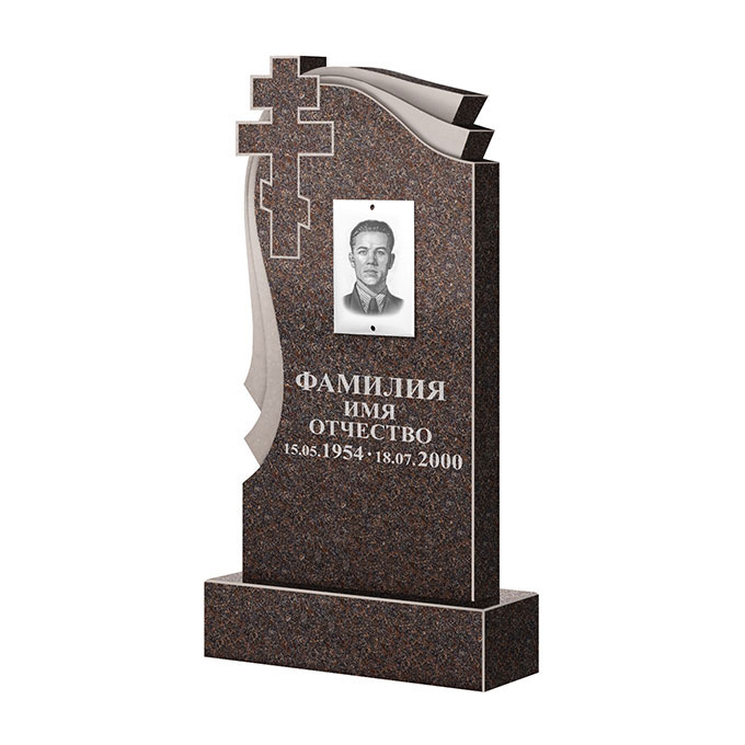 Гранитные памятники в Нижнекамске | Памятник из гранита Карел Brown ФГЦ-081