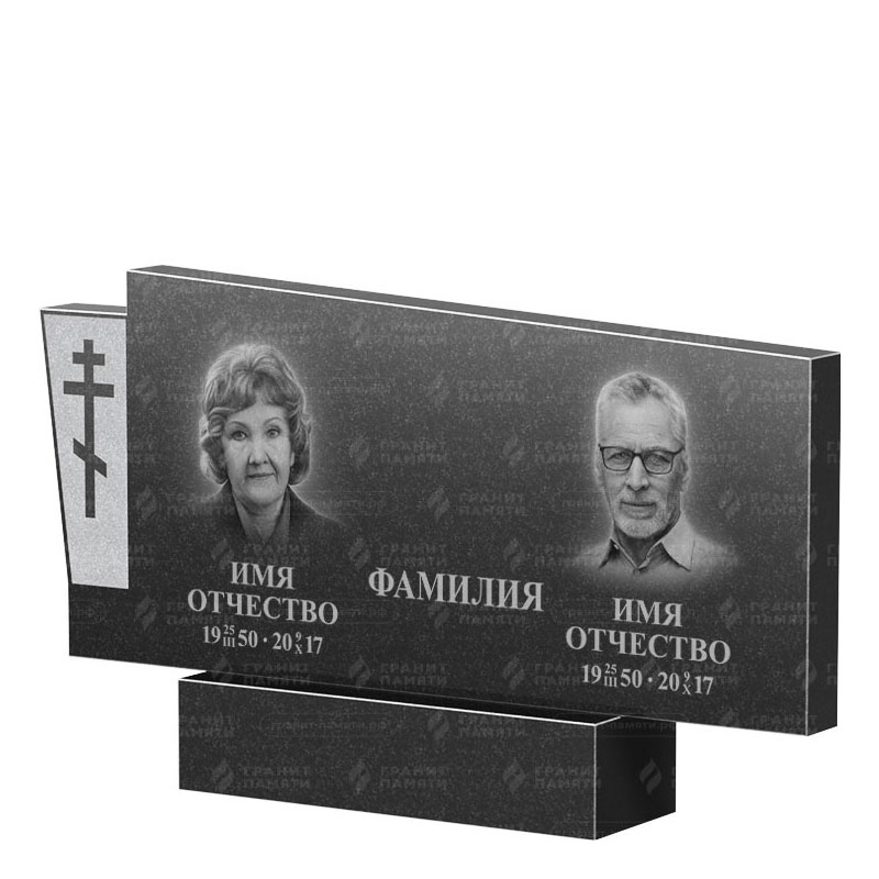 Памятники из гранита двойные в Нижнекамске | Двойной гранитный памятник ФГ-137