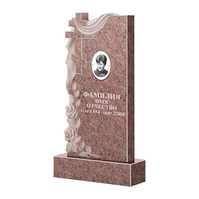 Гранитные памятники в Нижнекамске | Памятник из гранита Розалия Pink ФГЦ-189