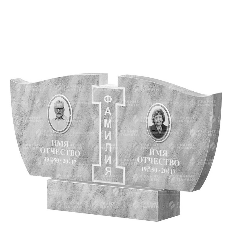 Памятники из мрамора в Нижнекамске | Двойной мраморный памятник ФМ-138