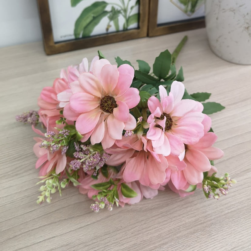 Искусственные цветы в Нижнекамске | Цветы искусственные «Ромашки с бутонами», розовые, букет