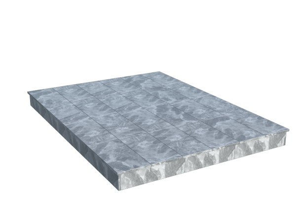 Площадки на могилу в Нижнекамске | Площадка с вертикальной (15 см) мраморной облицовкой