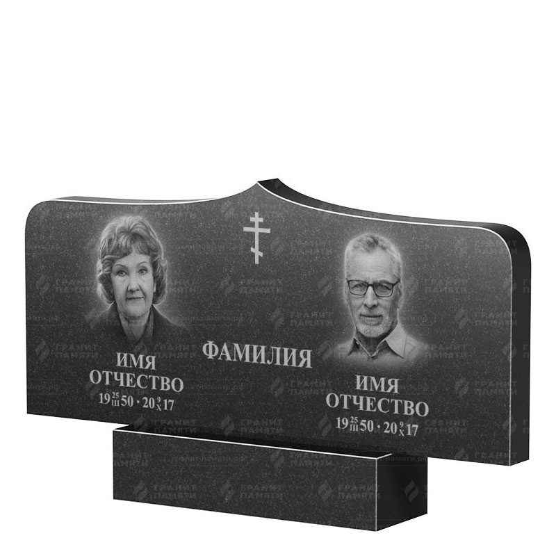 Гранитные памятники в Нижнекамске | Двойной гранитный памятник ФГ-260