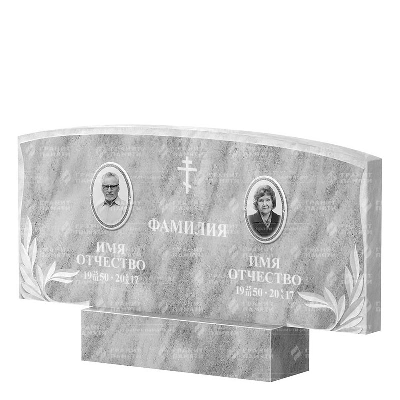 Памятники из мрамора в Нижнекамске | Двойной мраморный памятник ФМ-135