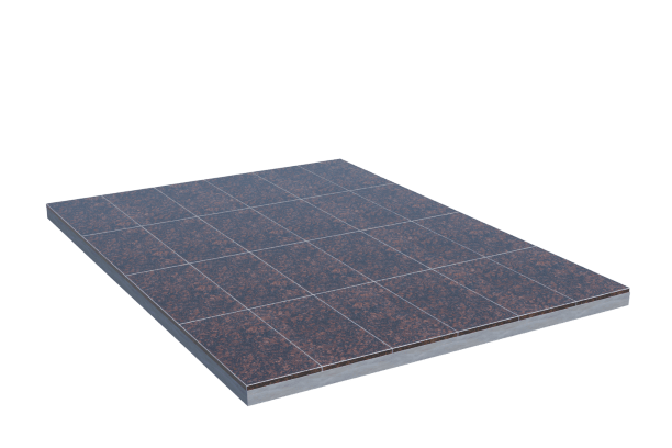 Площадки на могилу в Нижнекамске | Площадка с облицовкой Дымовским гранитом