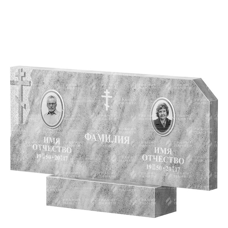 Памятники из мрамора в Нижнекамске | Двойной мраморный памятник ФМ-134