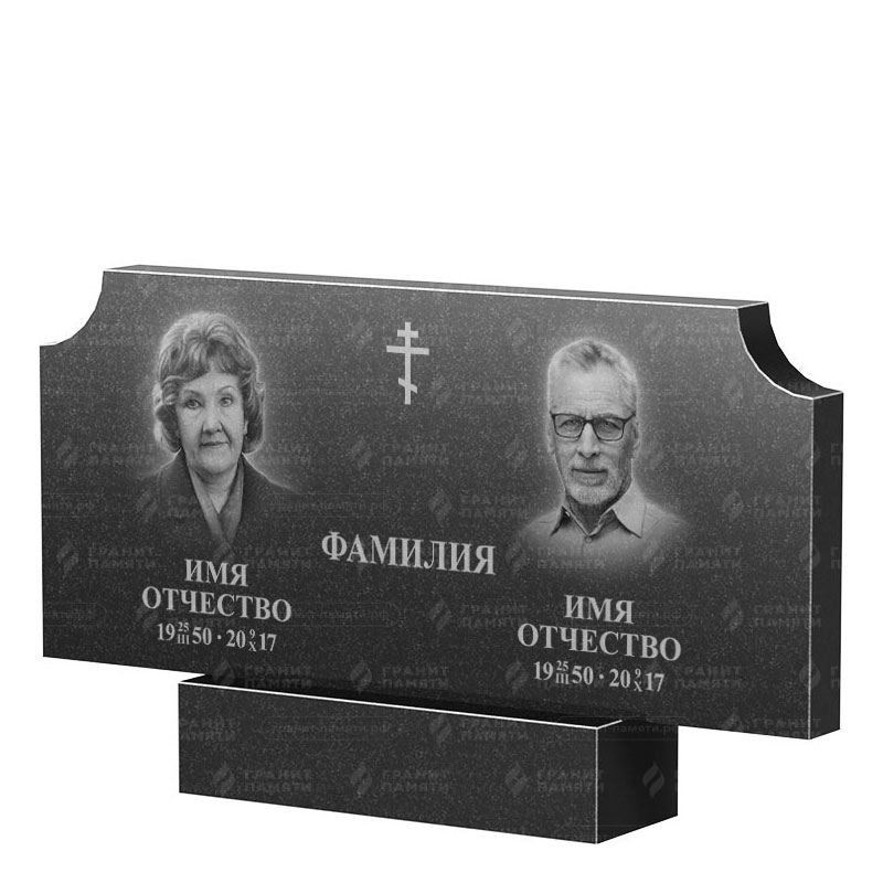 Памятники из гранита двойные в Нижнекамске | Двойной гранитный памятник ФГ-253