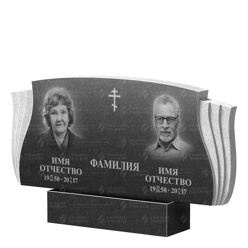 Гранитные памятники в Нижнекамске | Двойной гранитный памятник ФГ-264