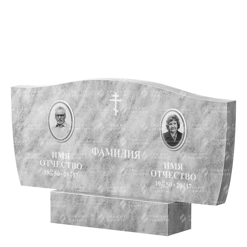 Памятники из мрамора в Нижнекамске | Двойной мраморный памятник ФМ-258