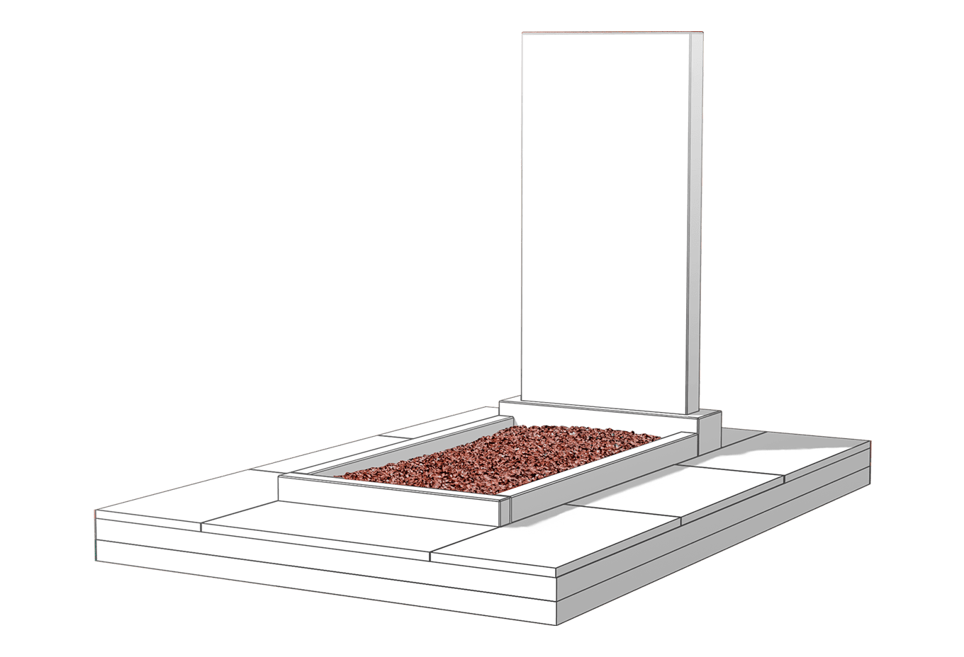Засыпка цветника камушками в Нижнекамске