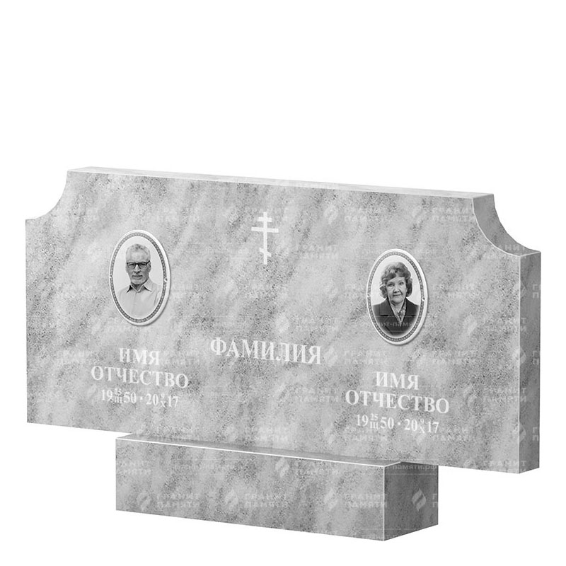 Памятники из мрамора в Нижнекамске | Двойной мраморный памятник ФМ-253