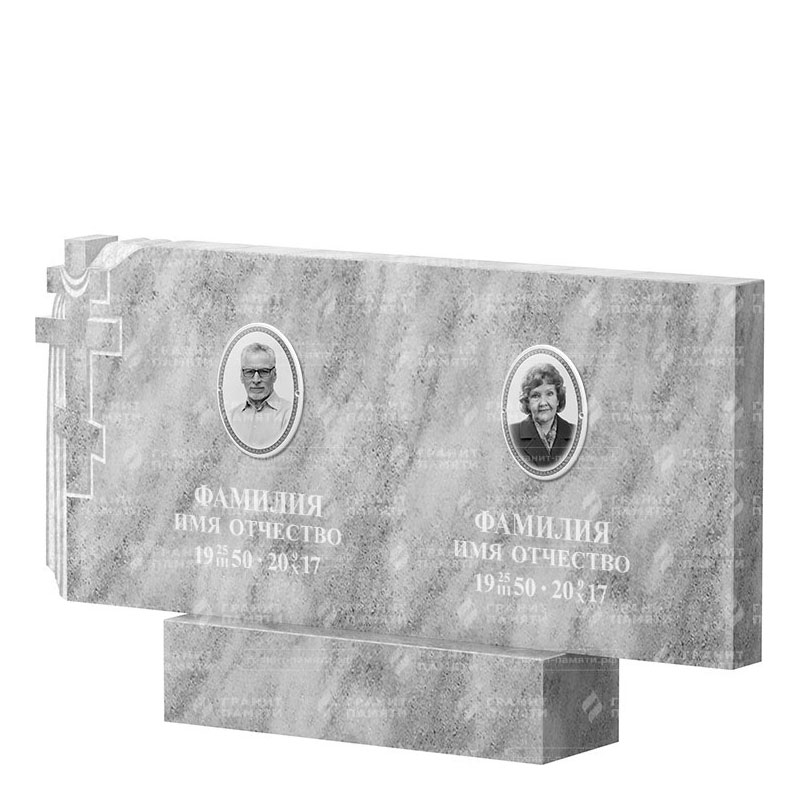 Памятники из мрамора в Нижнекамске | Двойной мраморный памятник ФМ-139