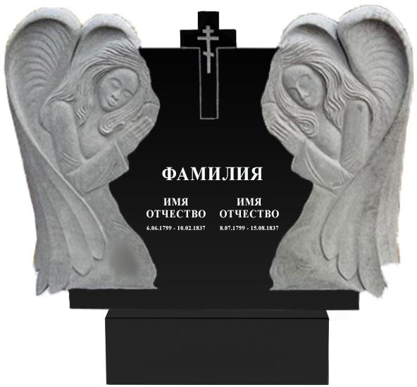 Памятники с ангелом на могилу в Нижнекамске | Гранитный памятник Ангел №1