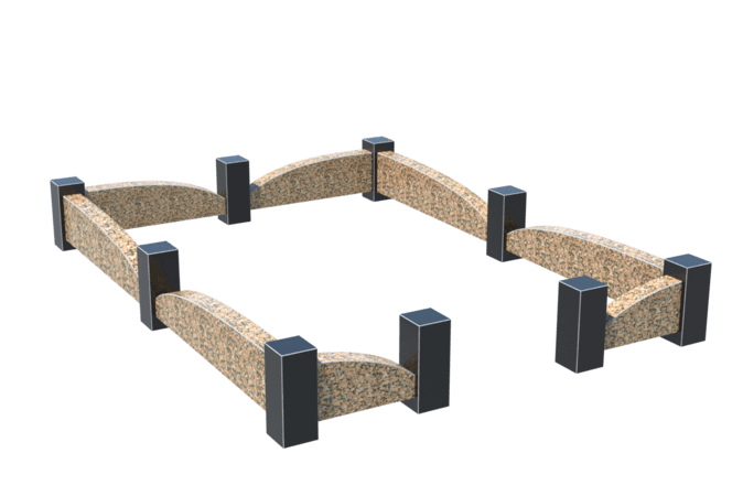 Цоколи на могилу в Нижнекамске | Цоколь на могилу №0046