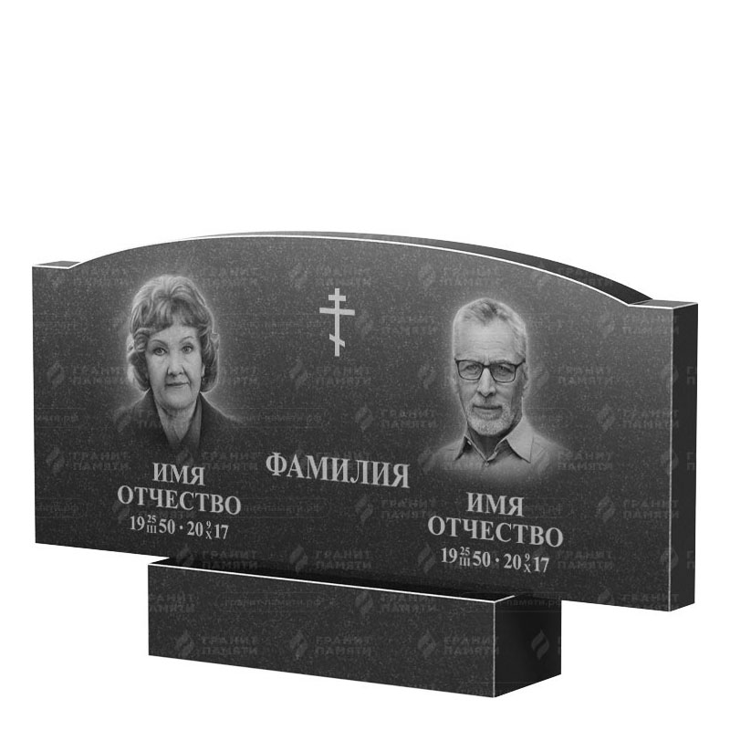 Гранитные памятники в Нижнекамске | Двойной гранитный памятник ФГ-257