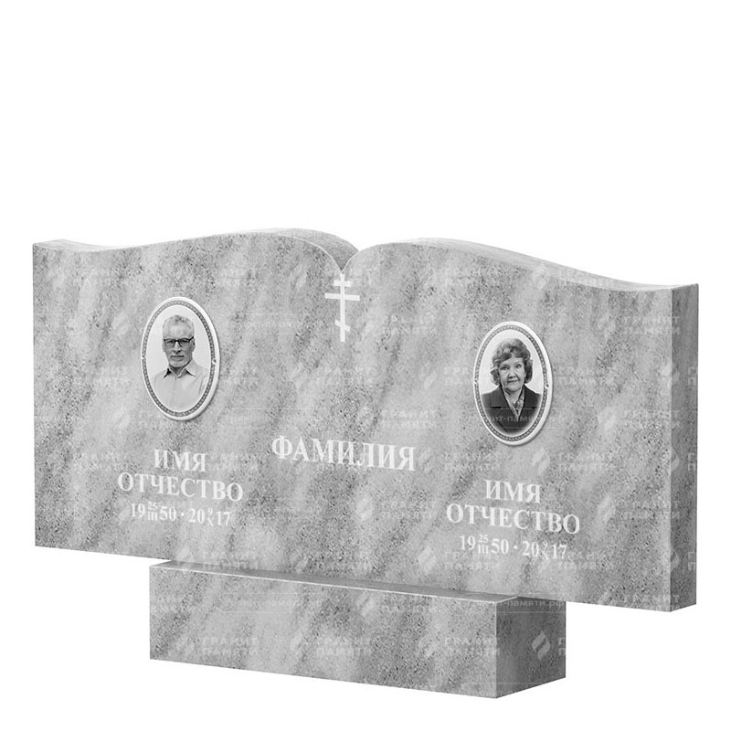 Памятники из мрамора в Нижнекамске | Двойной мраморный памятник ФМ-259