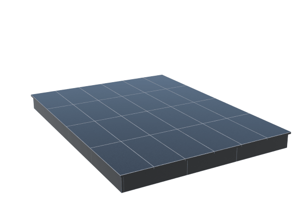 Площадки на могилу в Нижнекамске | Площадка с вертикальной (15 см) облицовкой гранитом Габбро