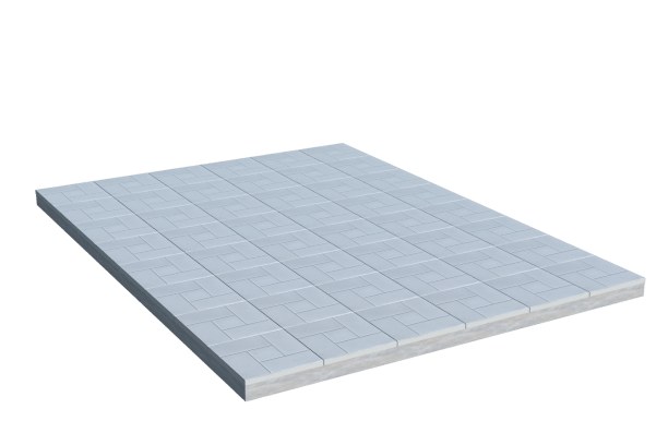 Площадки на могилу в Нижнекамске | Площадка с тротуарной плиткой