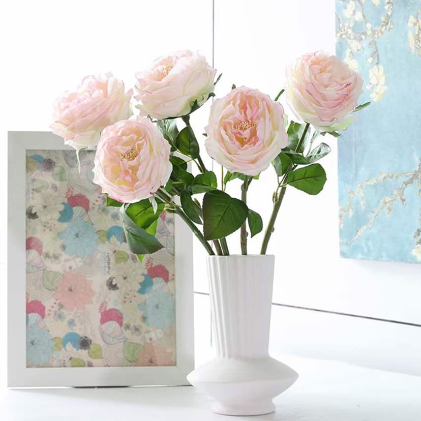 Искусственные цветы в Нижнекамске | Цветок искусственный «Роза пионовидная», молочно-розовая, одиночный