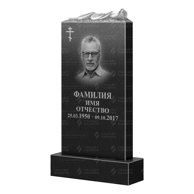 Памятники из гранита с цветами в Нижнекамске | Гранитный памятник ФГ-105