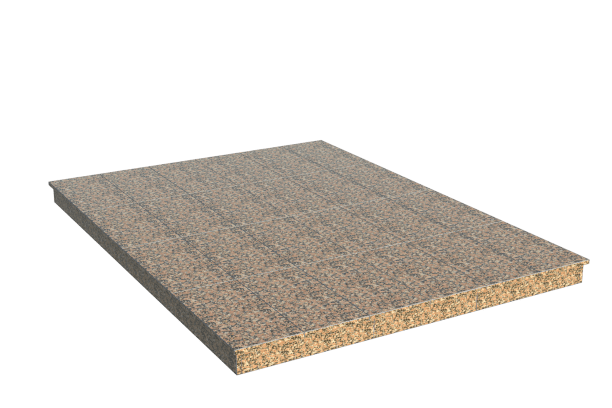 Площадки на могилу в Нижнекамске | Площадка с вертикальной (10 см) облицовкой Южно-султаевским гранитом