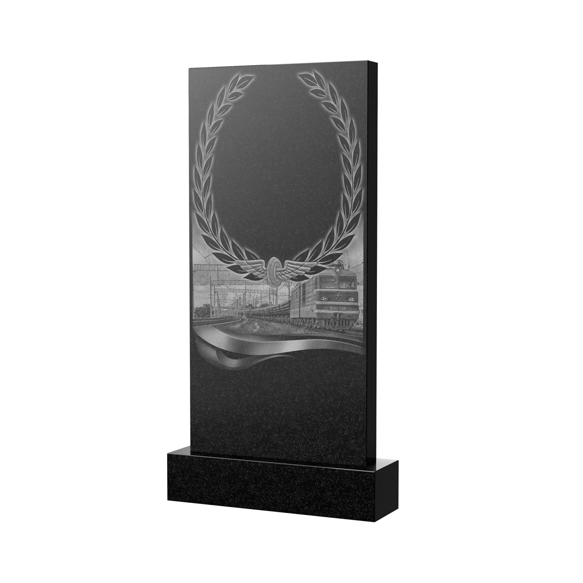 Художественное оформление памятника в Нижнекамске | Художественное оформление на гранитную стелу, рисунок ВХО-054