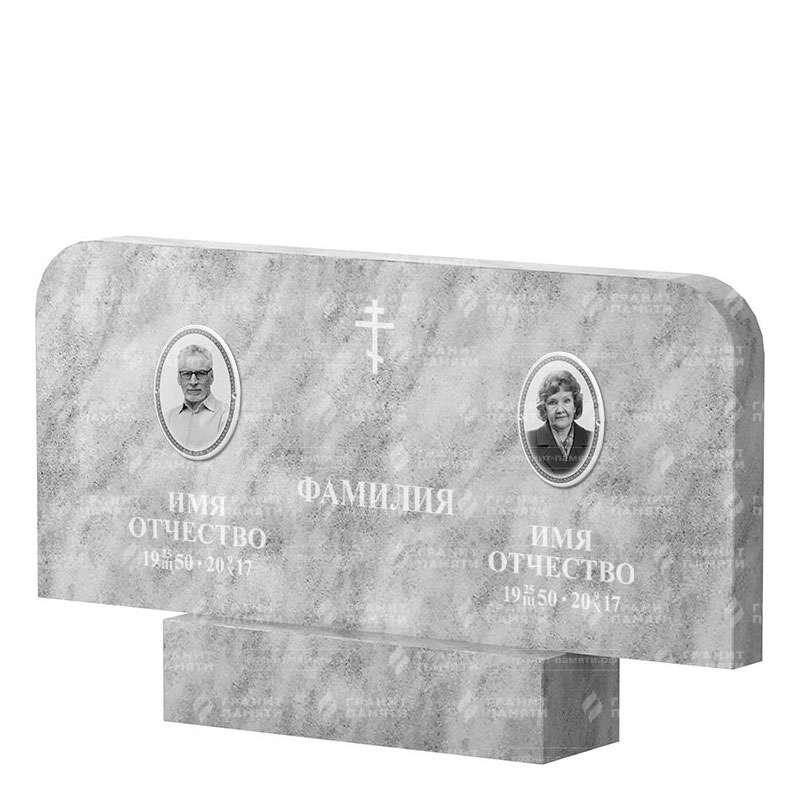 Памятники из мрамора в Нижнекамске | Двойной мраморный памятник ФМ-254