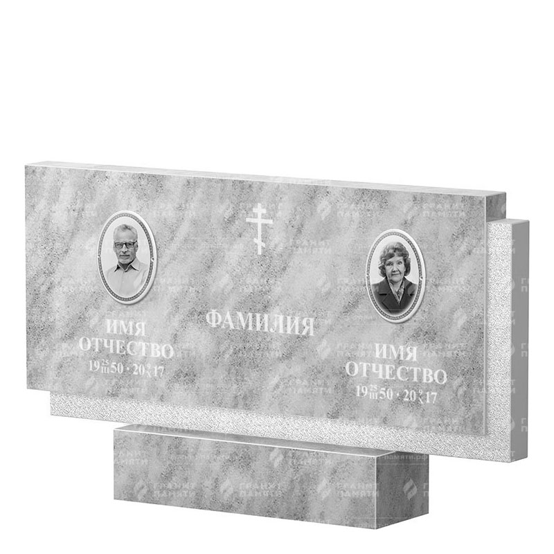 Памятники из мрамора в Нижнекамске | Двойной мраморный памятник ФМ-132